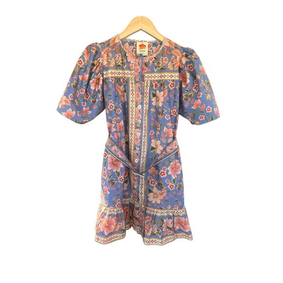 FARM RIO Women's Super Bloom Tapestry Cotton Minidress - Picture 2 of 8